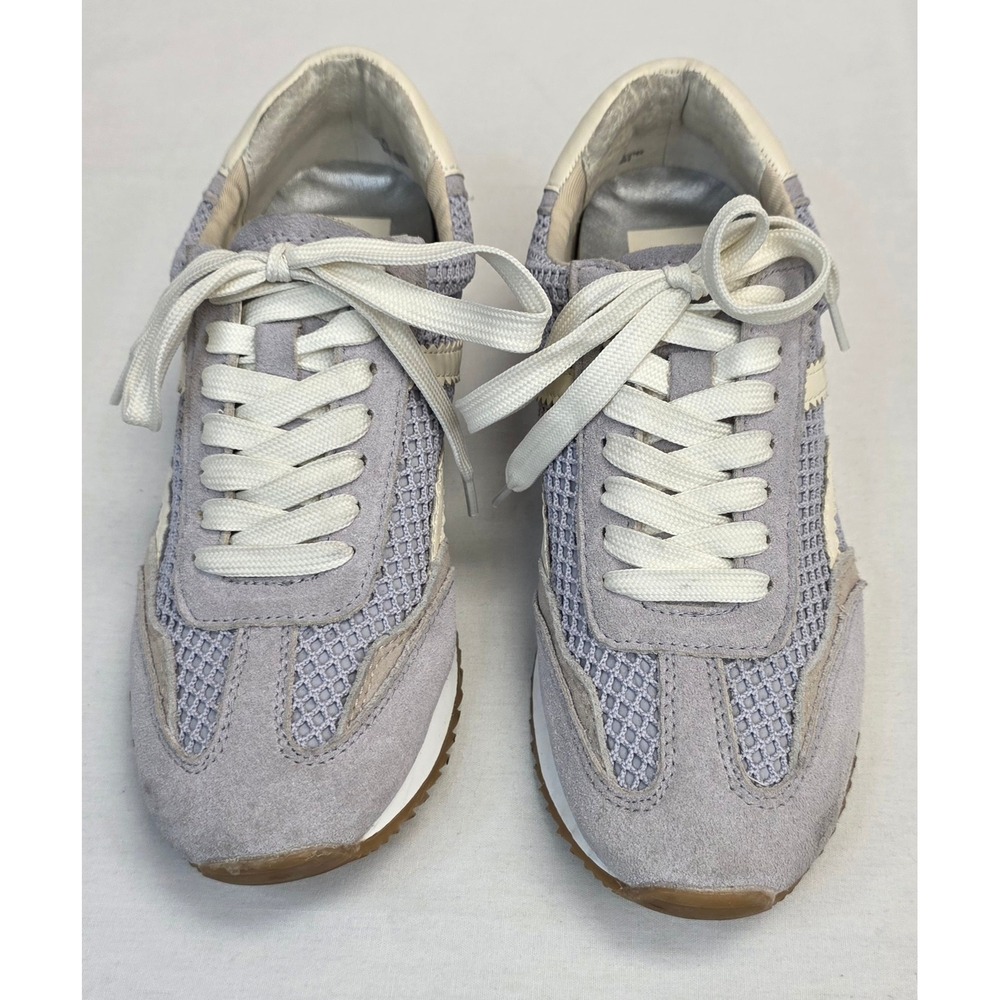 Dolce Vita Easton Mesh Sneakers Lavender Grey Suede Low Top Trainers Womens 8M